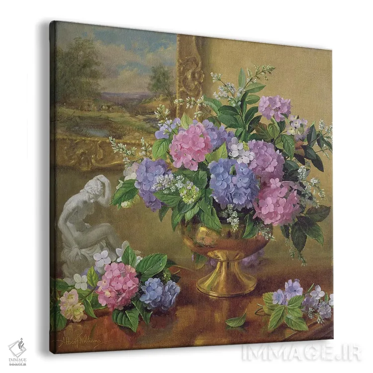 تابلو طبیعت بیجان با ادریسیها و یاسها اثر آلبرت ویلیامز - نمای پرسپکتیو محصول