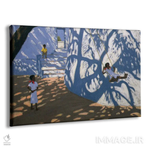 تابلو دختری بر تاب، هند، ۲۰۰۰ اثر اندرو ماکارا - نمای پرسپکتیو محصول