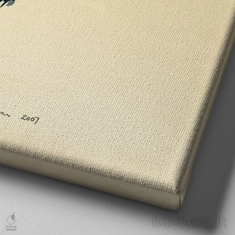 تابلو خروس جورج، ۲۰۰۷ اثر آلیسون کوپر - نمای نزدیک بافت بوم