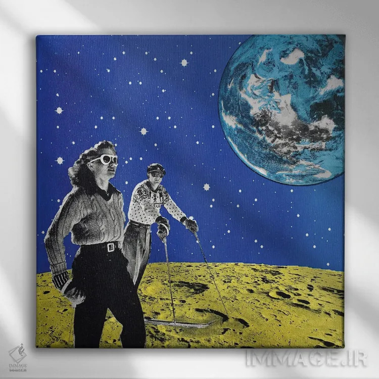 تابلو فضای پیادهروی، ۲۰۱۶ اثر آن استورنو - نمای روبهرو روی دیوار