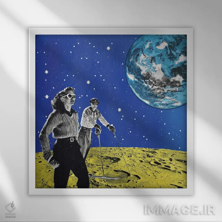 تابلو فضای پیادهروی، ۲۰۱۶ اثر آن استورنو - نمای قابدار سفید