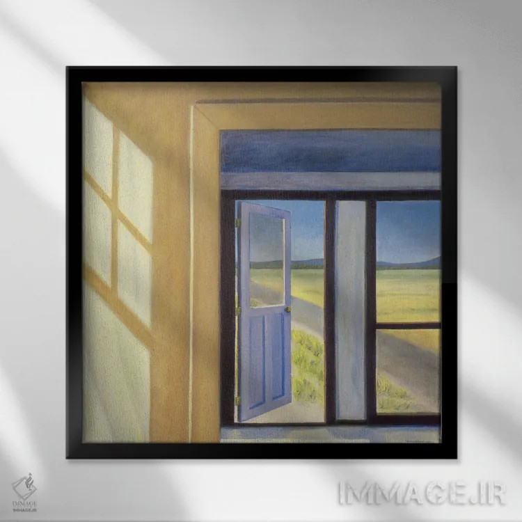 تابلو خارج از چهارچوب اثر دیوید آرسنو - نمای قابدار مشکی