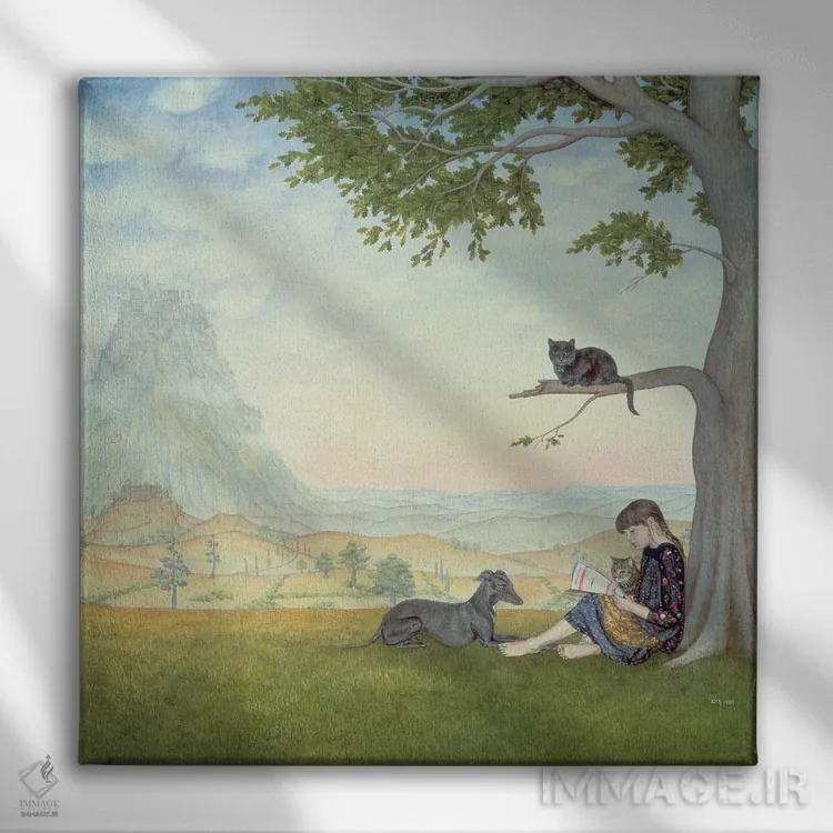 تابلو چهار دوست اثر دیتز - نمای روبهرو روی دیوار