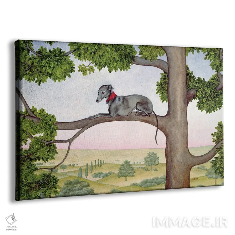 تابلو ویپت کنار درخت (نژاد سگ) اثر دیتز - نمای پرسپکتیو محصول