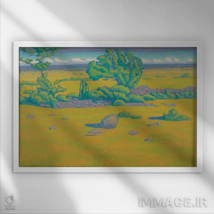 تابلو اولاند، ۱۹۱۲ (جزیرهٔ سوئد) اثر هلگه یوهانسون - نمای قابدار سفید