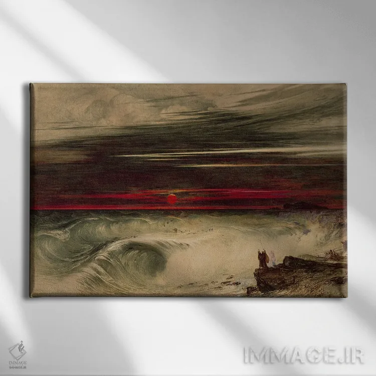 تابلو نابودی سپاه فرعون، ۱۸۳۶ اثر جان مارتین - نمای روبهرو روی دیوار