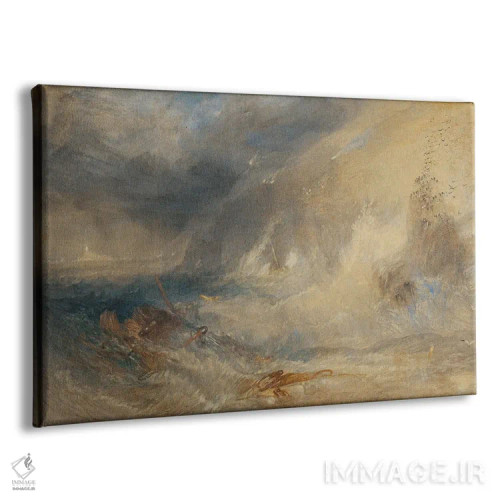 تابلو فانوس دریایی لانگشیپس، لندز اند، حدود ۱۸۳۴-۳۵ (انگلیس) اثر جوزف مالورد ویلیام ترنر (نقاش معروف انگلیسی) - نمای پرسپکتیو محصول