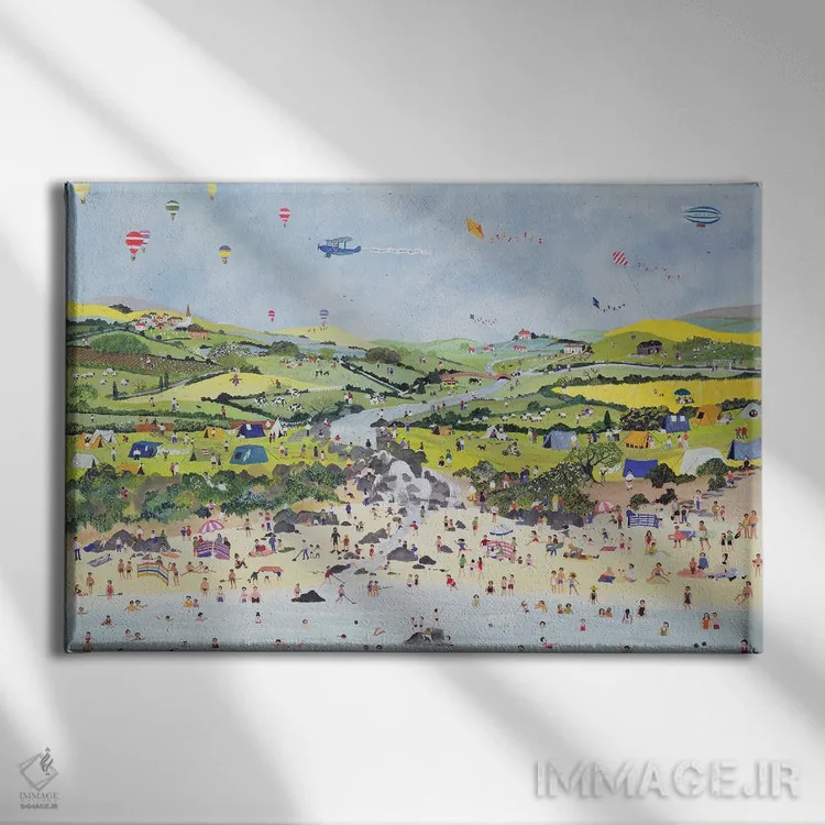 تابلو روزهای خوب و تعطیلات اثر جودی جوئل - نمای روبهرو روی دیوار