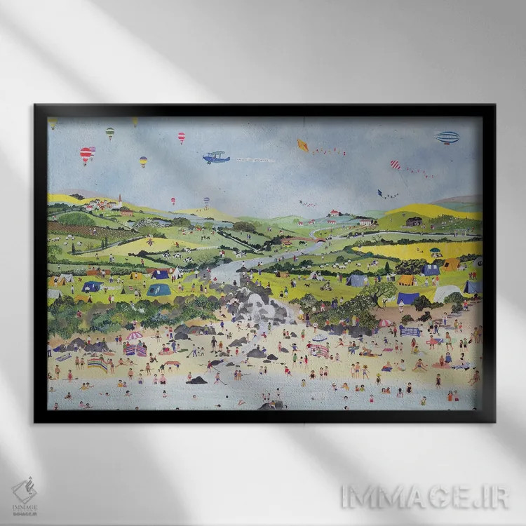 تابلو روزهای خوب و تعطیلات اثر جودی جوئل - نمای قابدار مشکی