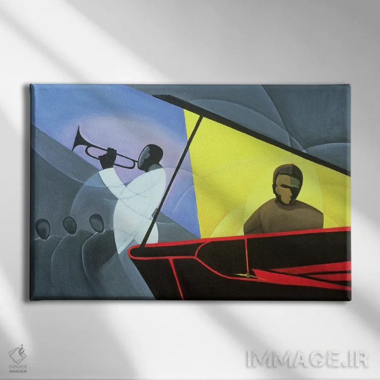 تابلو جاز گرم و سرد، ۲۰۰۴ اثر کاریا موچرهرا - نمای روبهرو روی دیوار