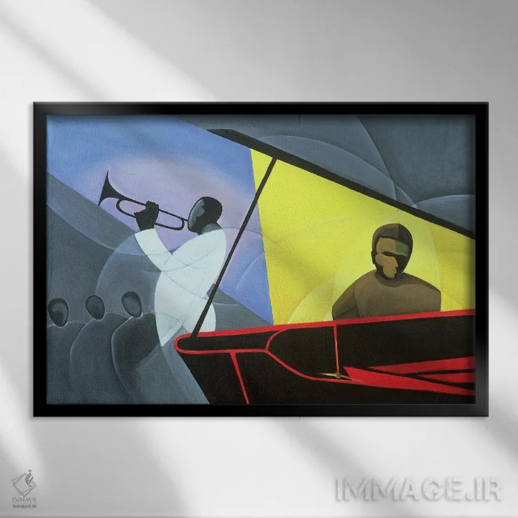 تابلو جاز گرم و سرد، ۲۰۰۴ اثر کاریا موچرهرا - نمای قابدار مشکی