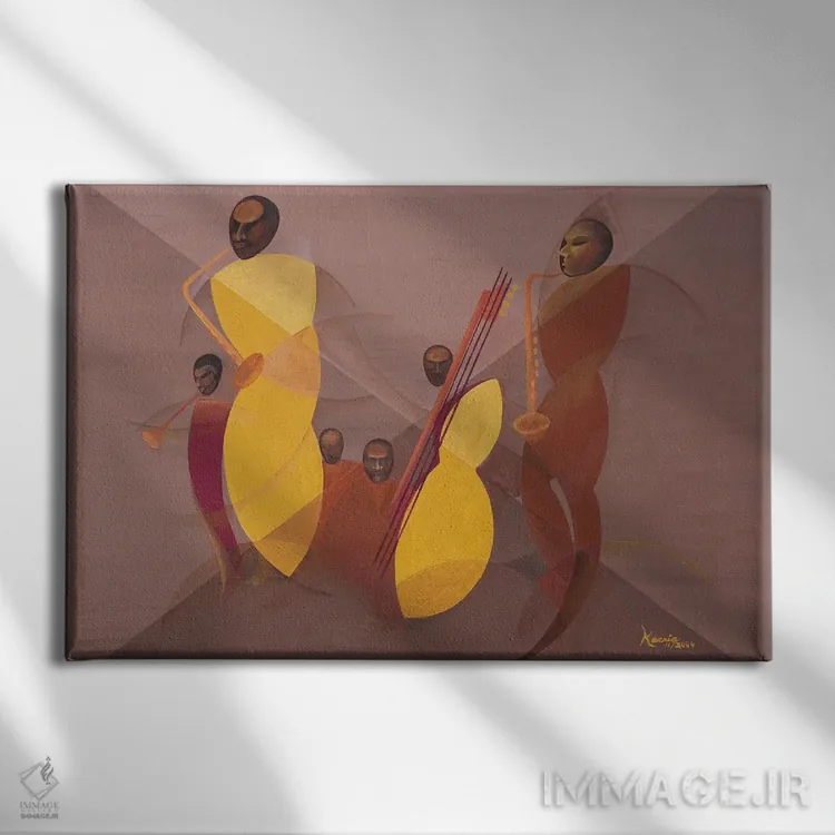 تابلو جاز انبه، ۲۰۰۶ اثر کاریا موچرهرا - نمای روبهرو روی دیوار