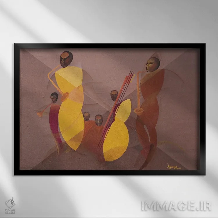 تابلو جاز انبه، ۲۰۰۶ اثر کاریا موچرهرا - نمای قابدار مشکی