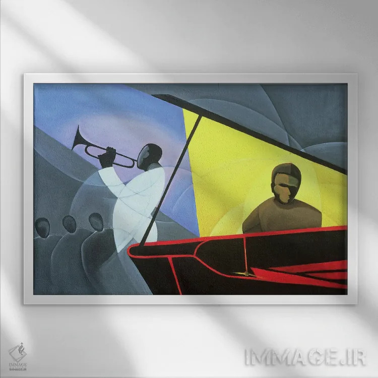 تابلو جاز گرم و سرد، ۲۰۰۴ اثر کاریا موچرهرا - نمای قابدار سفید