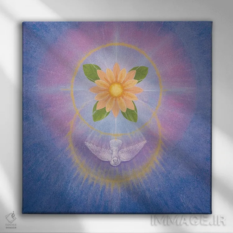 تابلو گل اثر سایمون کوک - نمای روبهرو روی دیوار