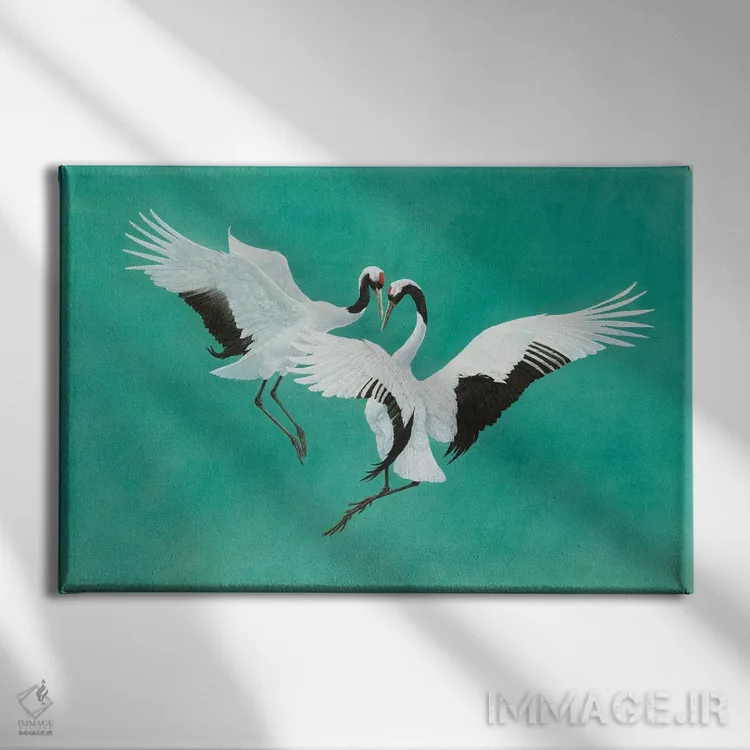 تابلو رقص-سبز اثر تیم هیوارد - نمای روبهرو روی دیوار