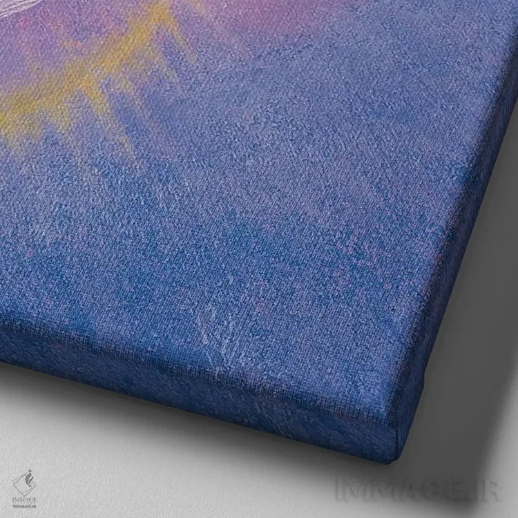 تابلو گل اثر سایمون کوک - نمای نزدیک بافت بوم