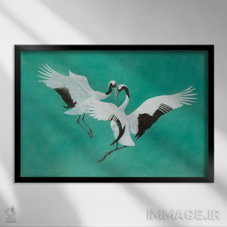 تابلو رقص-سبز اثر تیم هیوارد - نمای قابدار مشکی