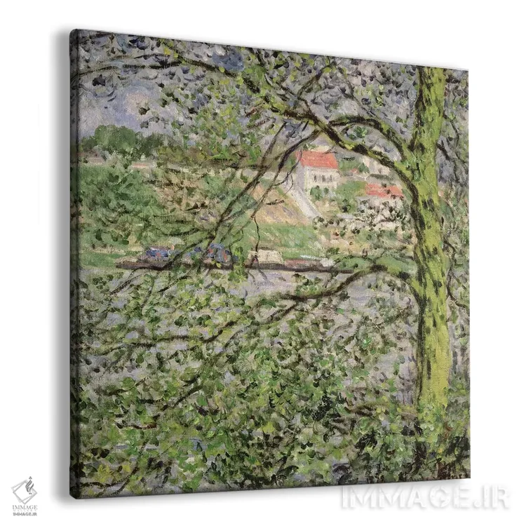 تابلو از میان درختان، ۱۸۷۸ اثر کلود مونه (نقاش معروف فرانسوی) - نمای پرسپکتیو محصول