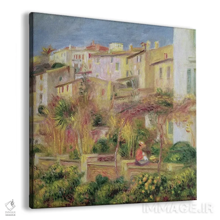 تابلو تراس در کاگن، ۱۹۰۵ (فرانسه) اثر پیر-اوگوست رنوار - نمای پرسپکتیو محصول