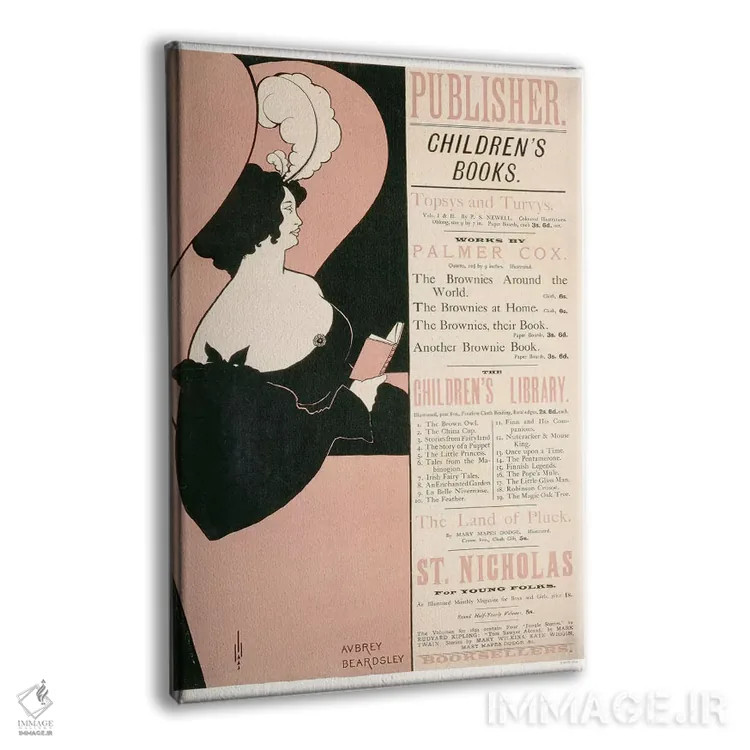 تابلو آگهی برای کتابهای کودکان، ۱۸۹۴ اثر آبری بردزلی (هنرمند و تصویرگر بریتانیایی) - نمای پرسپکتیو محصول