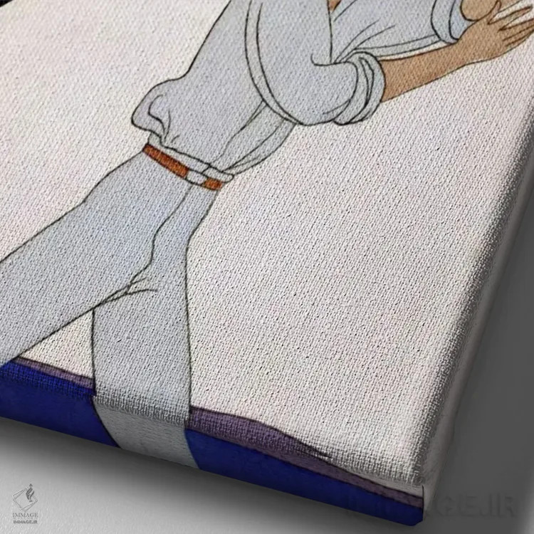 تابلو تاب، دهه ۱۹۲۰ اثر جورج باربیه (طراح و تصویرگر فرانسوی) - نمای نزدیک بافت بوم