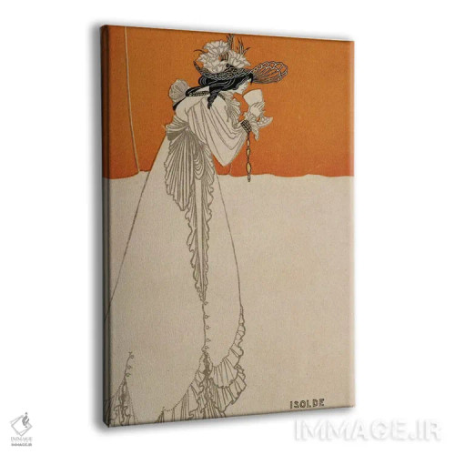 تابلو ایزولده، تصویرسازی از "استودیو"، ۱۸۹۵ اثر آبری بردزلی (هنرمند و تصویرگر بریتانیایی) - نمای پرسپکتیو محصول