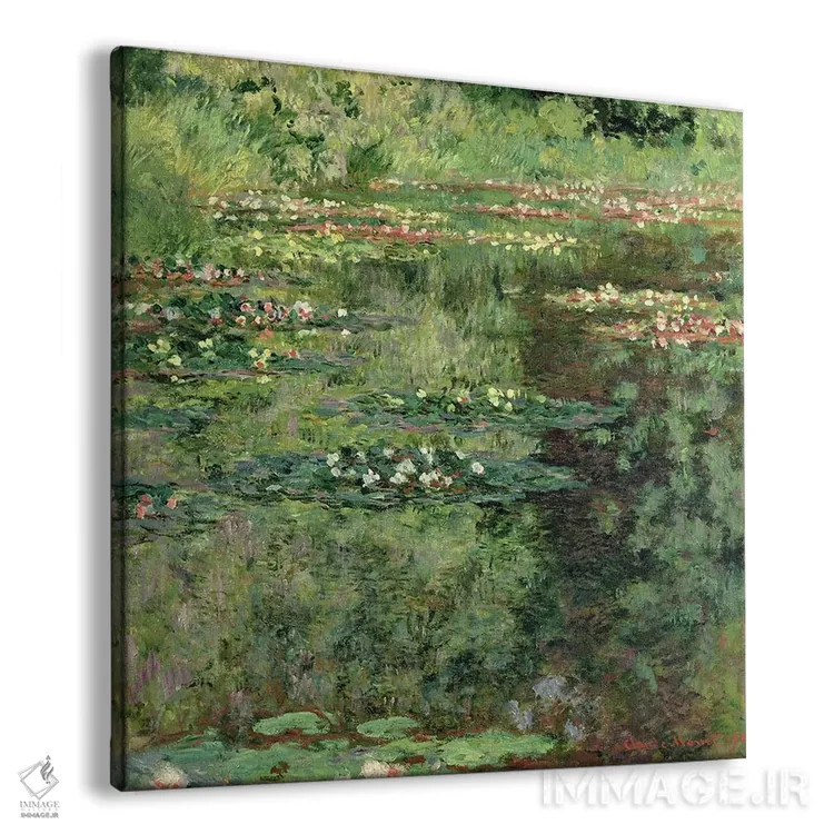 تابلو حوضچهٔ نیلوفر آبی، ۱۹۰۴ اثر کلود مونه (نقاش معروف فرانسوی) - نمای پرسپکتیو محصول