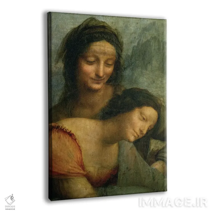 تابلو جزئیات از مریم مقدس و سنت آن از نقاشی مریم و کودک به همراه سنت آن، حدود ۱۵۱۰ اثر لئوناردو داوینچی (نقاش و مخترع ایتالیایی) - نمای پرسپکتیو محصول
