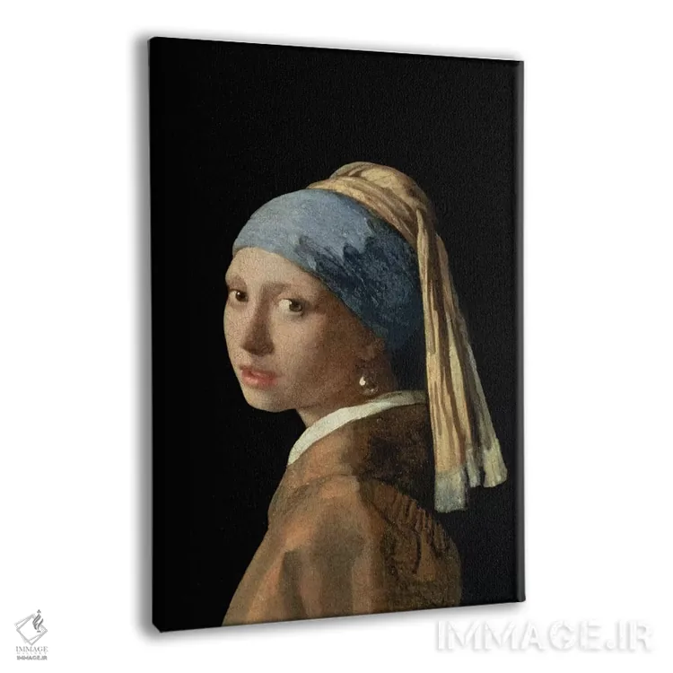 تابلو دختر با گوشواره مروارید، حدود ۱۶۶۵-۶ (نقاشی یوهانس ورمیر) اثر یوهانس ورمیر (نقاش هلندی) - نمای پرسپکتیو محصول