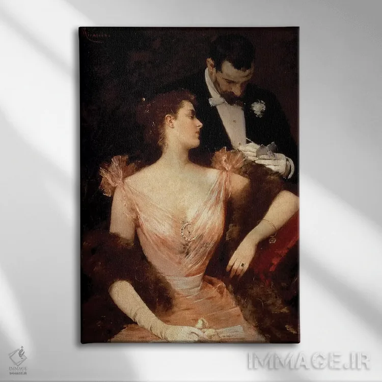 تابلو دعوت به والس، ۱۸۹۵ اثر فرانچسکو میرایس گالااپ - نمای روبهرو روی دیوار