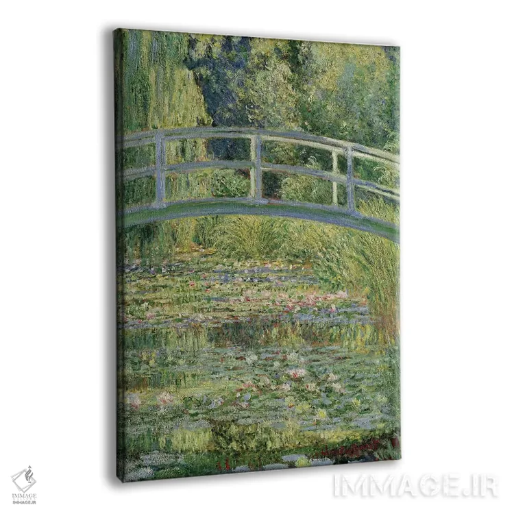 تابلو حوضچهٔ نیلوفر آبی، ۱۸۹۹ اثر کلود مونه (نقاش معروف فرانسوی) - نمای پرسپکتیو محصول