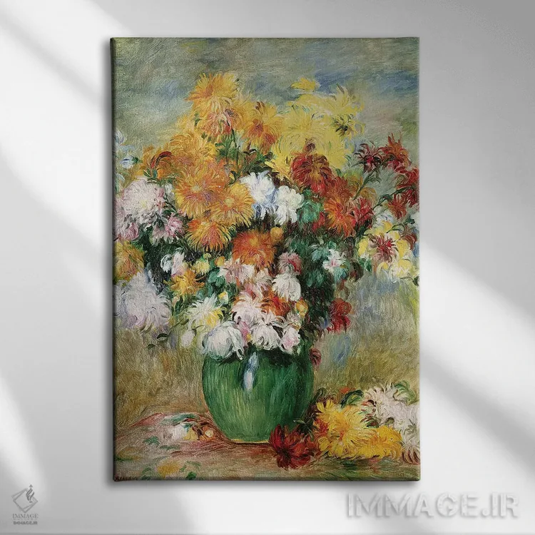 تابلو دستهگل داوودیها، حدود ۱۸۸۴ اثر پیر-اوگوست رنوار - نمای روبهرو روی دیوار