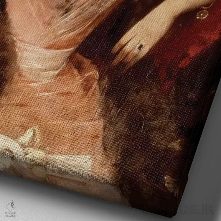 تابلو دعوت به والس، ۱۸۹۵ اثر فرانچسکو میرایس گالااپ - نمای نزدیک بافت بوم