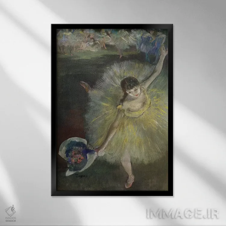 تابلو پایان یک عربسک، ۱۸۷۷ اثر ادگار دگا (نقاش و مجسمهساز فرانسوی) - نمای قابدار مشکی