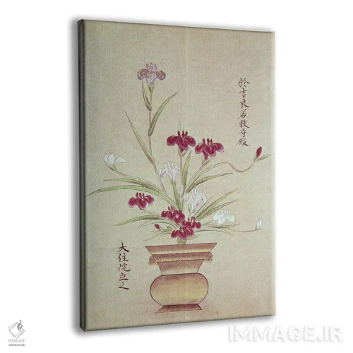 تابلو ارکیدهها اثر مکتب ژاپنی (سبک هنری) - نمای پرسپکتیو محصول