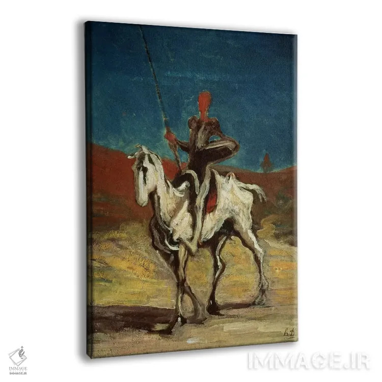 تابلو دن کیشوت، حدود ۱۸۶۵-۱۸۷۰ اثر اُنوره دومیه - نمای پرسپکتیو محصول