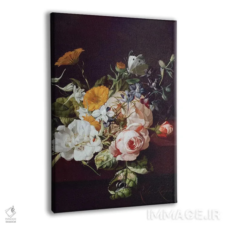 تابلو گلدان گل، ۱۶۹۵ اثر ریچل رویش - نمای پرسپکتیو محصول