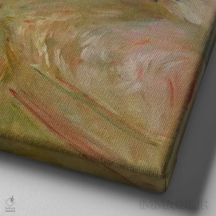 تابلو ژولی مانه (نام شخص) اثر برته موریسو (نقاش فرانسوی امپرسیونیست) - نمای نزدیک بافت بوم