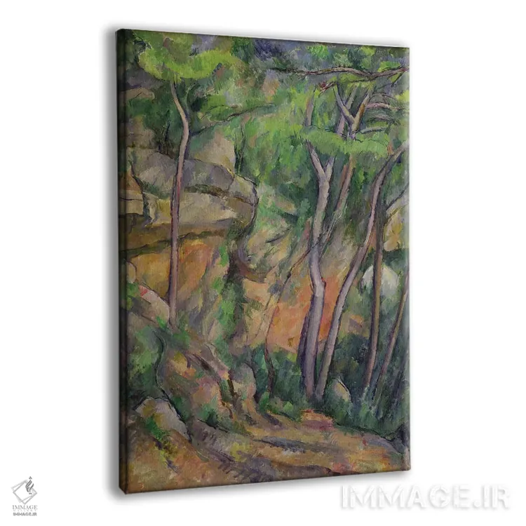 تابلو در پارک شاتو نوآر، حدود ۱۸۹۶-۹۹ اثر پل سزان - نمای پرسپکتیو محصول