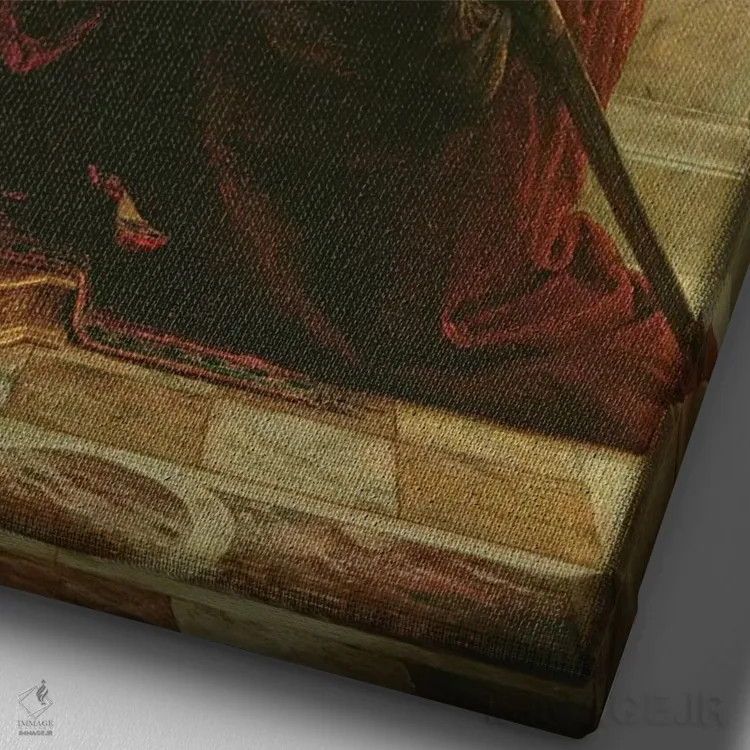 تابلو پایان جستوجو، ۱۹۲۱ اثر سر فرانک دیکسی (نقاش و تصویرگر بریتانیایی) - نمای نزدیک بافت بوم