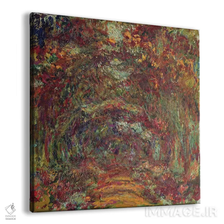 تابلو مسیر گل رز، ژیورنی، ۱۹۲۰-۲۲ اثر کلود مونه (نقاش معروف فرانسوی) - نمای پرسپکتیو محصول