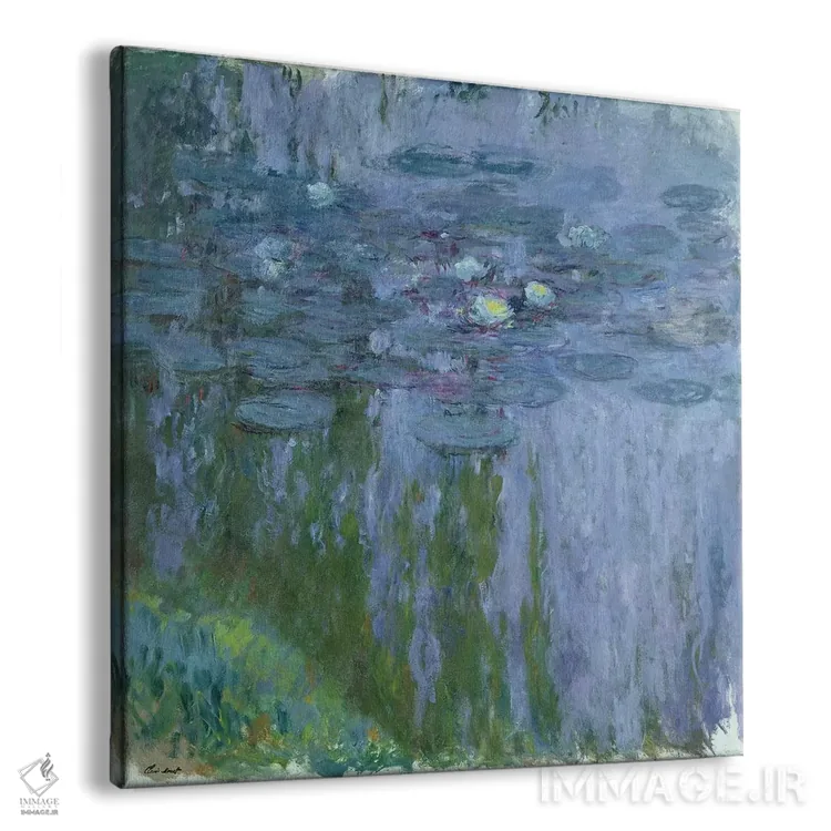 تابلو نیلوفرهای آبی، ۱۹۱۶-۱۹ اثر کلود مونه (نقاش معروف فرانسوی) - نمای پرسپکتیو محصول