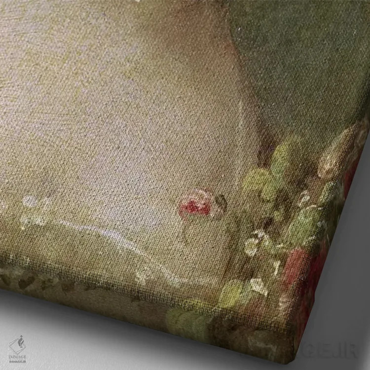 تابلو جزئیات سر و شانه، مادام دو پمپادور اثر فرانسوا بوشه (نقاش فرانسوی سبک روکوکو) - نمای نزدیک بافت بوم