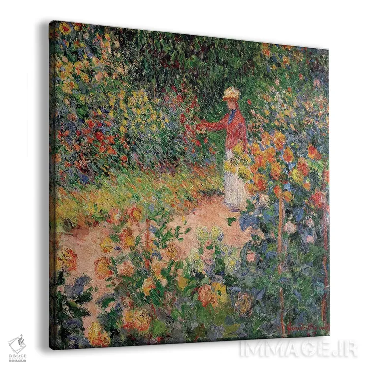 تابلو باغ در ژیورنی، ۱۸۹۵ اثر کلود مونه (نقاش معروف فرانسوی) - نمای پرسپکتیو محصول