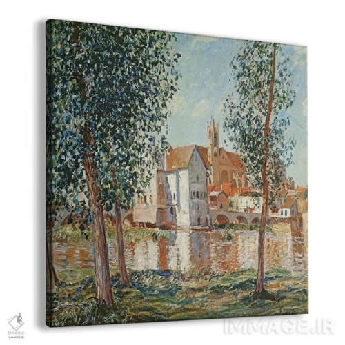 تابلو رود لوئن در مورِت، صبح سپتامبر اثر آلفرد سیسلی (نقاش امپرسیونیست انگلیسی-فرانسوی) - نمای پرسپکتیو محصول