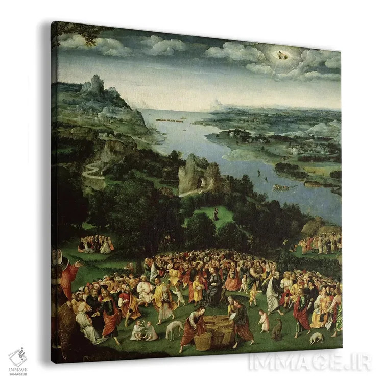 تابلو سیر کردن پنج هزار نفر (روایت کتاب مقدس) اثر یواخیم پاتینیر - نمای پرسپکتیو محصول