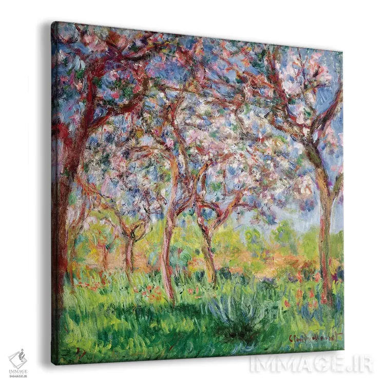 تابلو بهار در ژیورنی، ۱۹۰۳ اثر کلود مونه (نقاش معروف فرانسوی) - نمای پرسپکتیو محصول