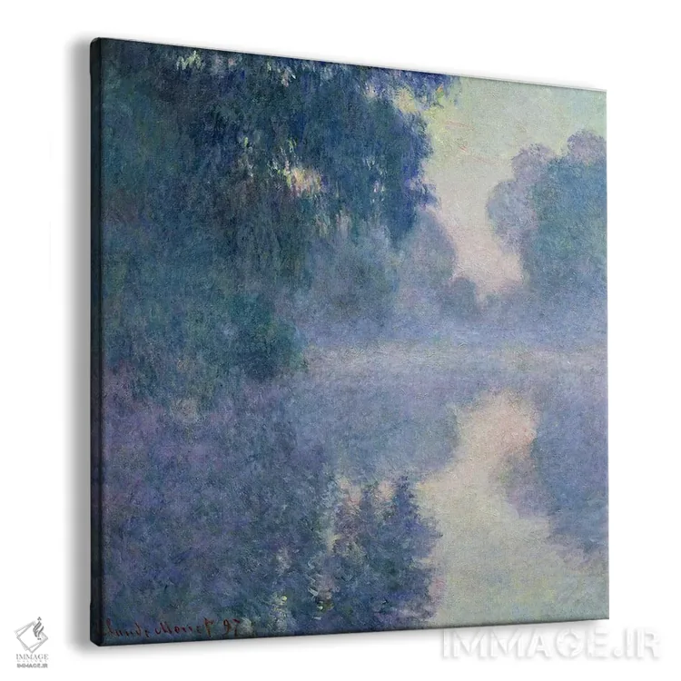 تابلو شاخهای از رود سن نزدیک ژیورنی، ۱۸۹۷ اثر کلود مونه (نقاش معروف فرانسوی) - نمای پرسپکتیو محصول