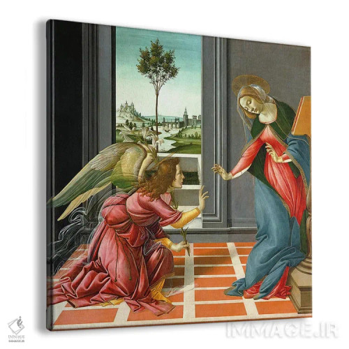 تابلو بشارت چستلو (اثر معنویتی) اثر ساندرو بوتیچلی (نقاش رنسانس ایتالیا) - نمای پرسپکتیو محصول